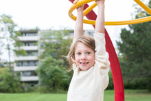 Load image into Gallery viewer, Little girl happily playing on a swing, donating the positive effects of the IBS Audio Program 60 on her IBS Audio Program 60 for Children Functional Abdominal Pain FAP