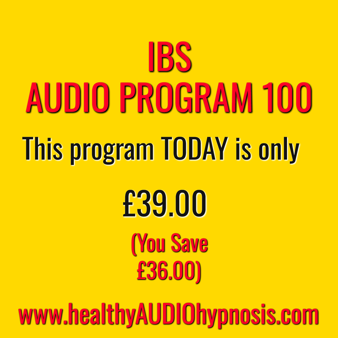 Irritable Bowel Syndrome relief audio program IBS Audio Program 100 priced at £39.00 with discount savings