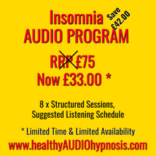 Load image into Gallery viewer, Insomnia relief audio program MP3 download with 8 structured sessions and listening schedule for better sleep
