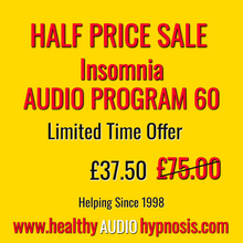Load image into Gallery viewer, Insomnia Relief Audio Program MP3 download cover with promotional text