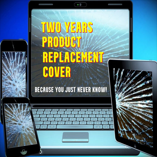Product Replacement Cover Photo of shattered PC and mobile device screens